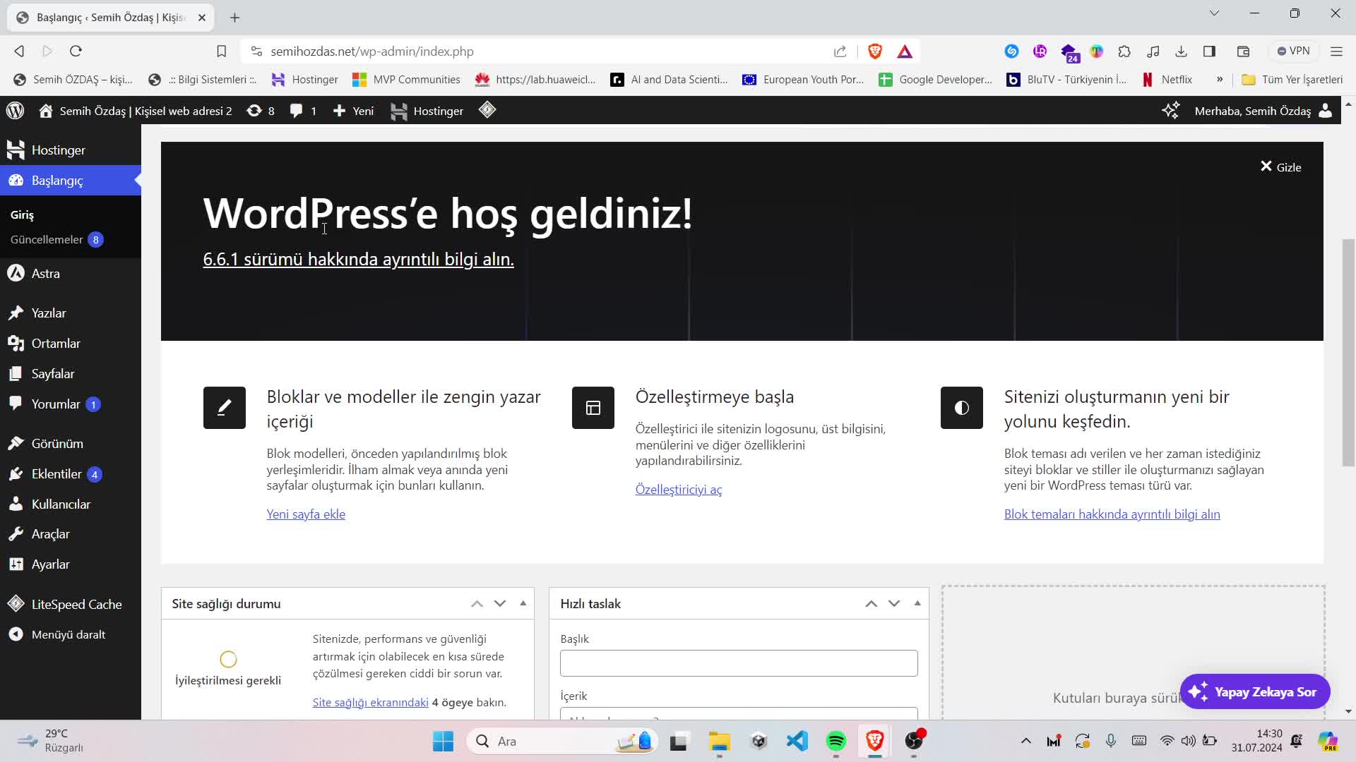 10- Wordpress - Tema ekleme