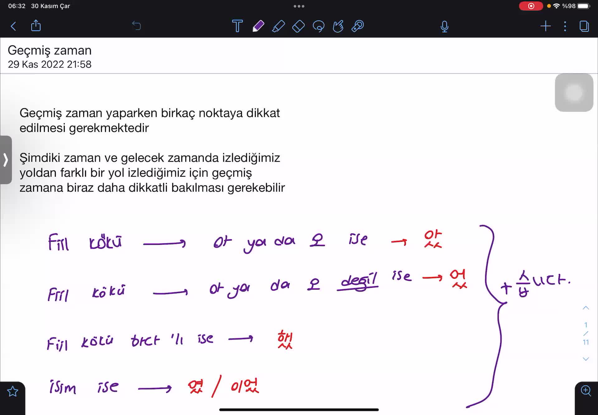 1. Geçmiş Zamana Giriş