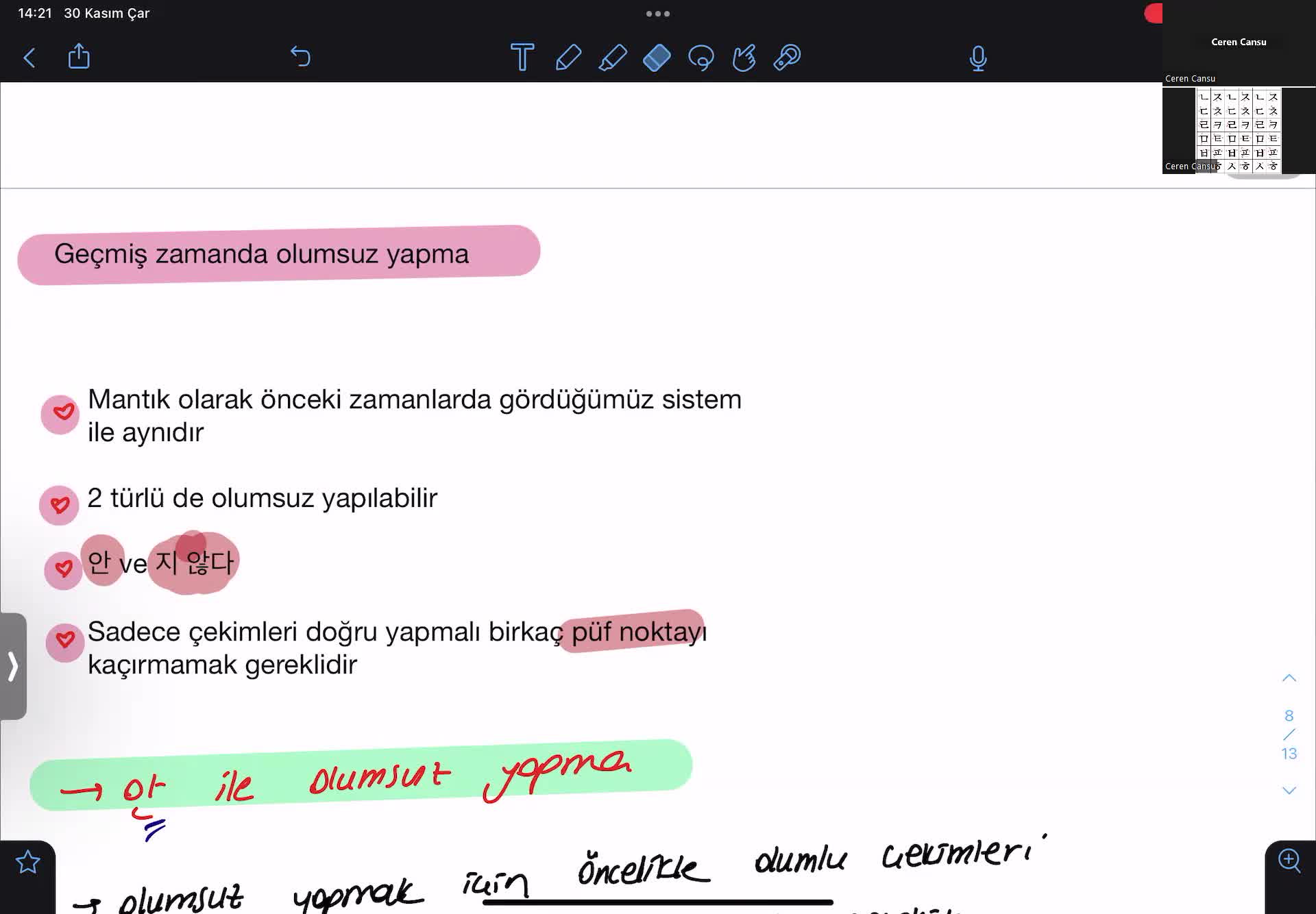 3. Geçmiş Zamanda 2 Türde Olumsuz Yapma