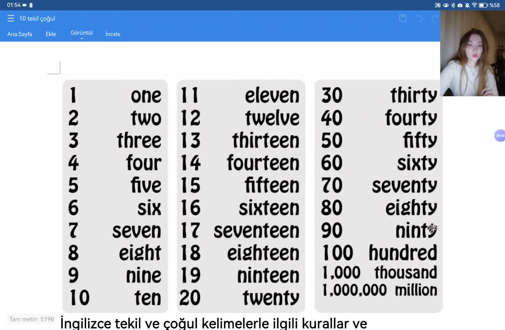 14. Singular Plural