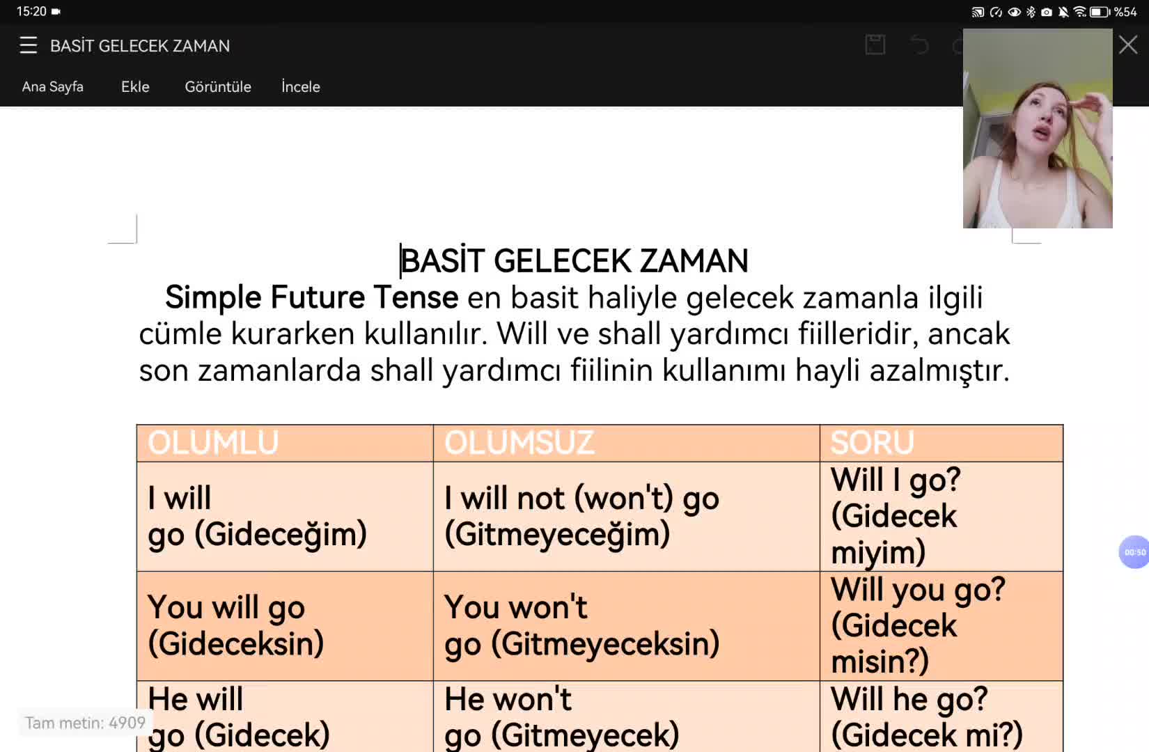 3. Simple Future Tense (Will)