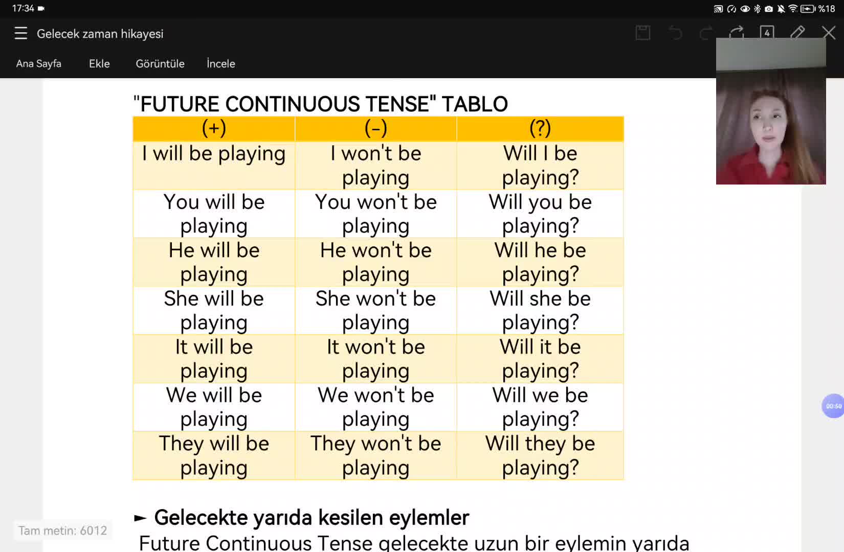 9. Future Continuous Tense