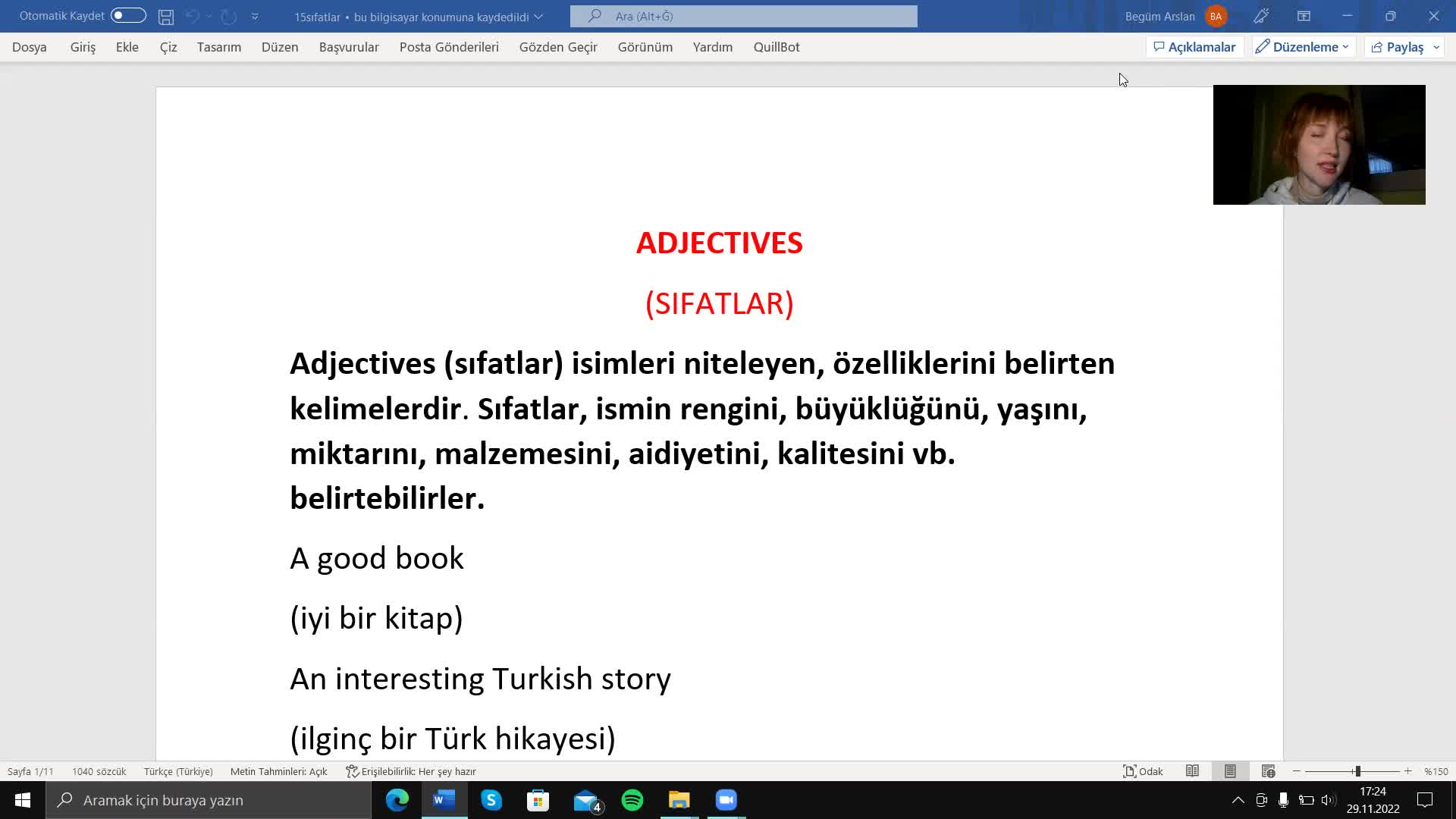 10. Sıfatlar Adjectives