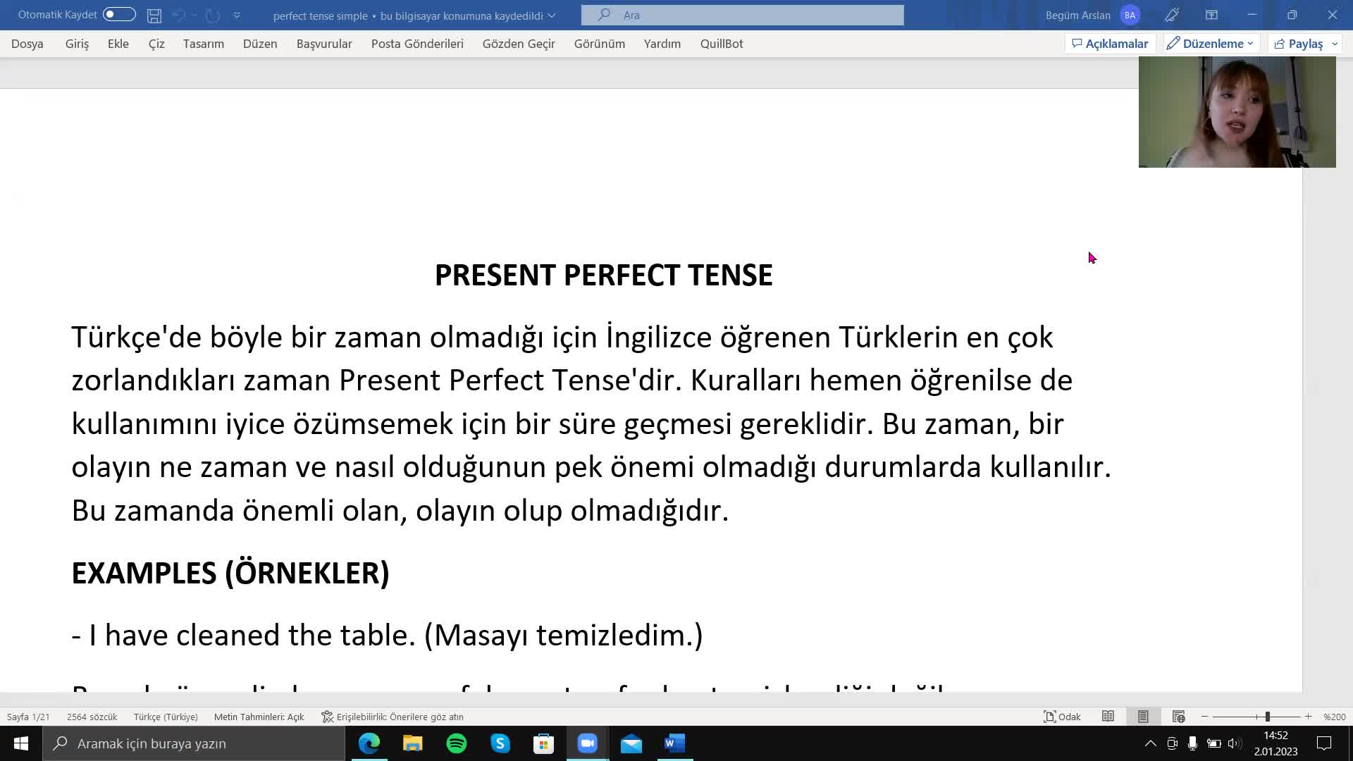 1. Simple Perfect Tense