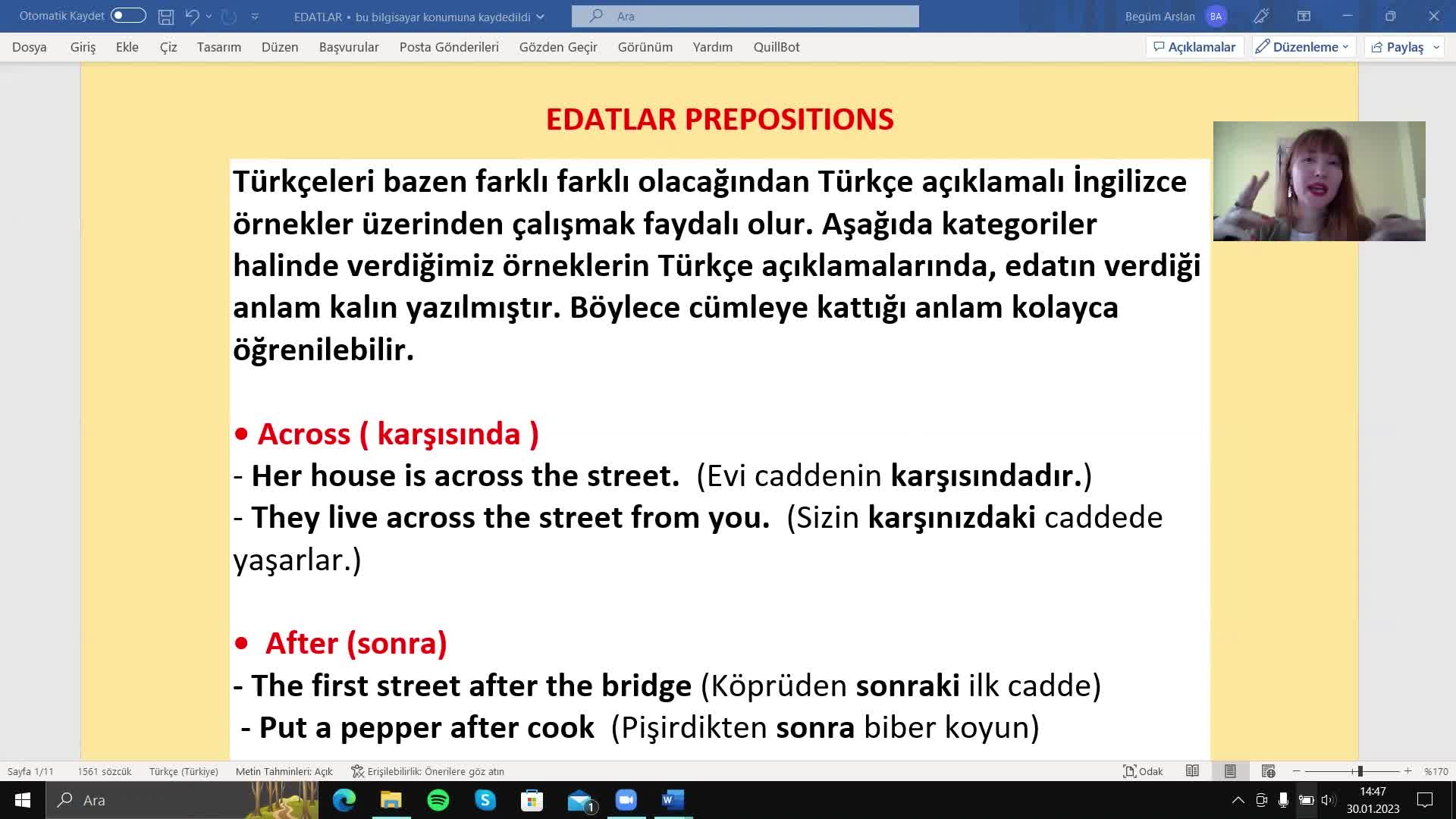 10. Edatlar (Prepositions)