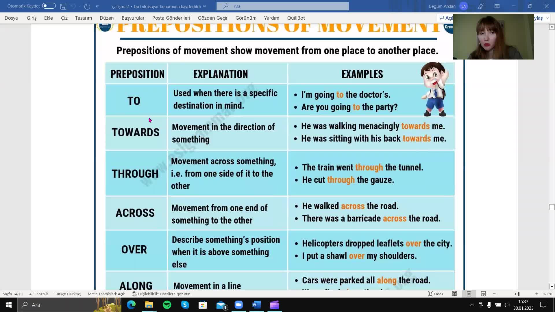 11. Prepositions Of Movement (Hareket Edatları)