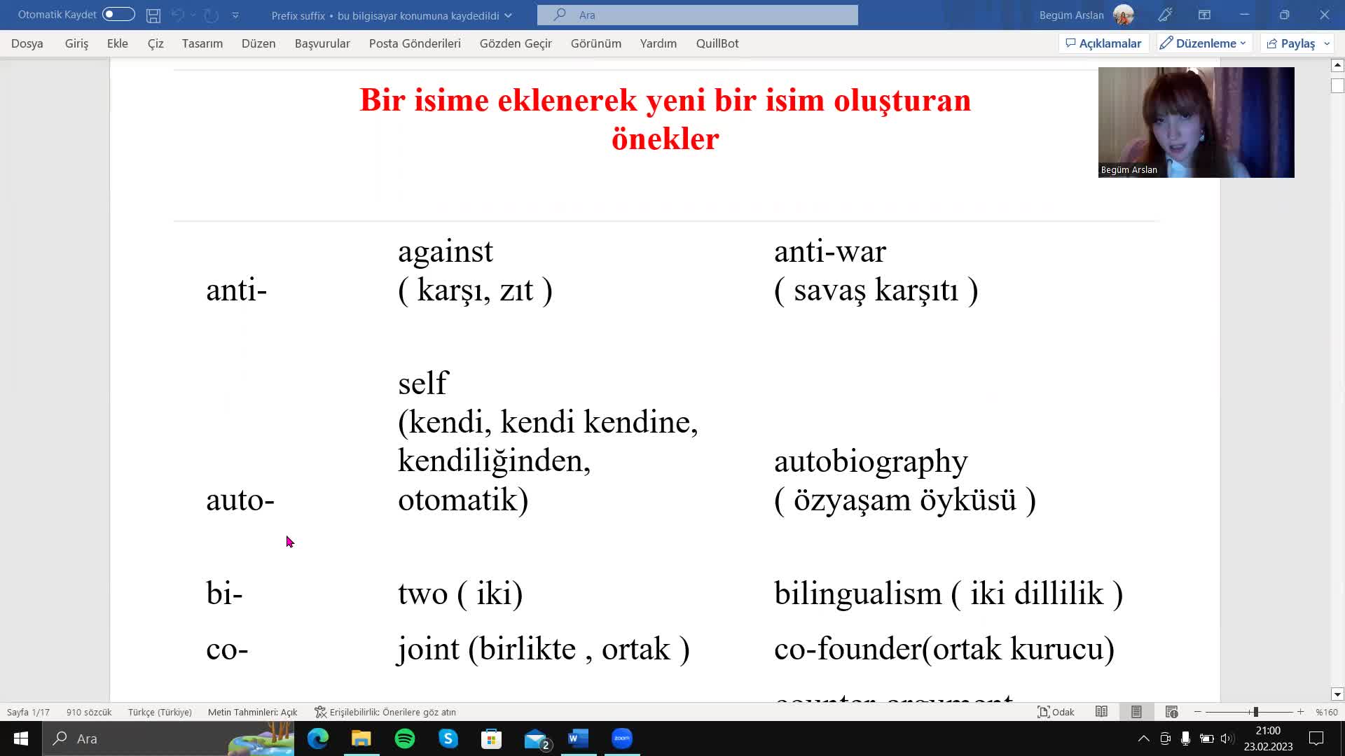 20. Prefix & Suffix (Ön Ek Ve Son Ek)