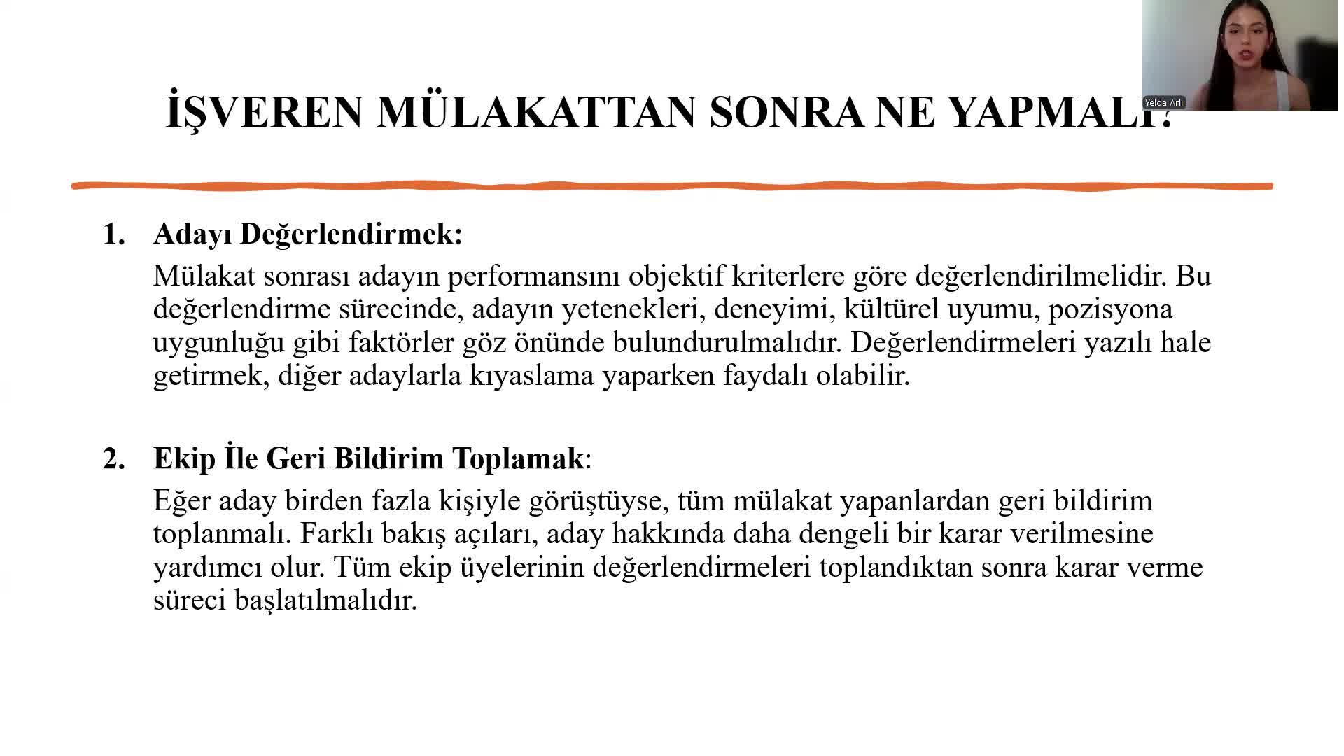 10- Mülakat Sonrası Yapılacaklar